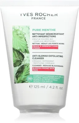 Yves Rocher Pure Menthe - Нежный очищающий гель с эффектом пилинга, 125 мл