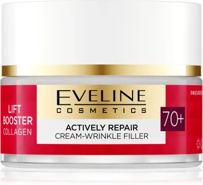 Eveline Cosmetics Lift Booster Collagen - Увлажняющий питательный крем от морщин 70+, 50 мл