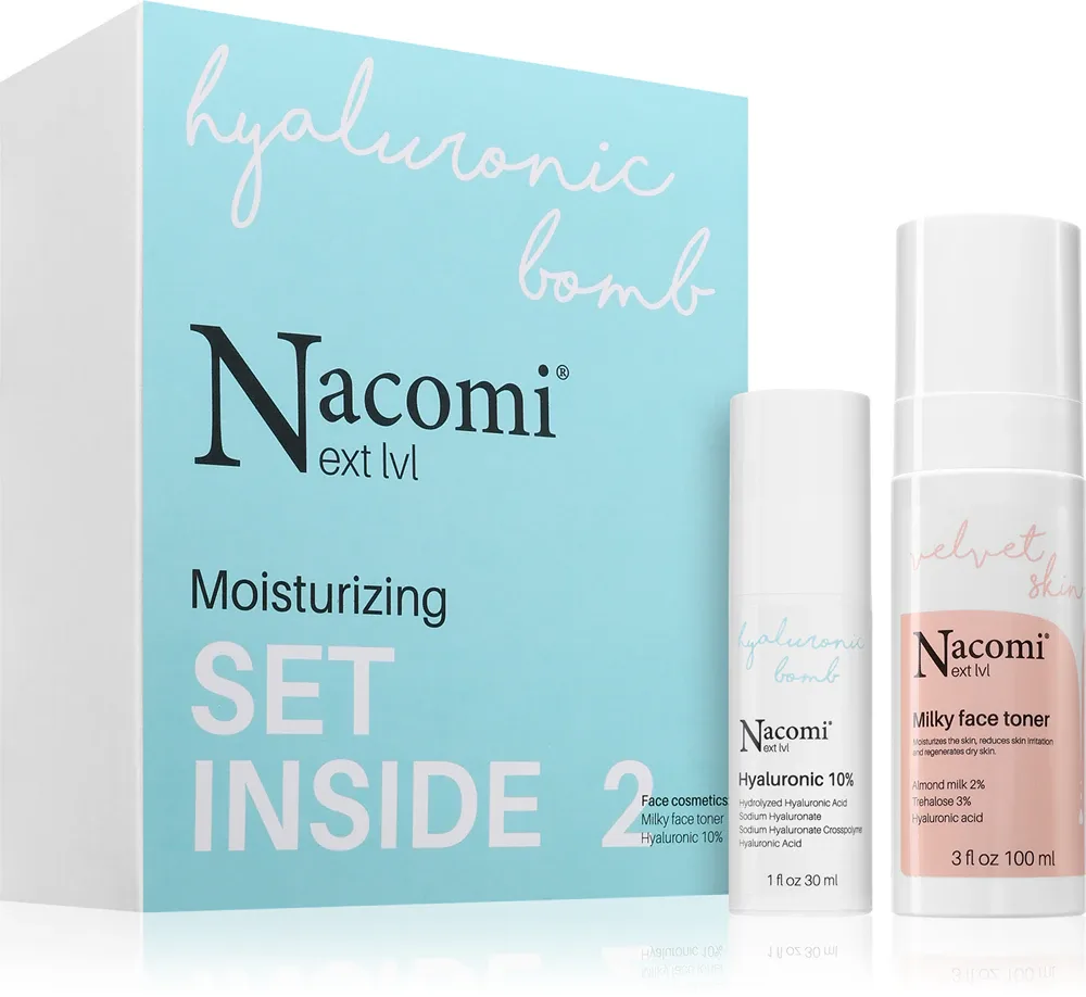 Nacomi Next Level Moisturizing - Подарочный набор увлажняющей и придающей сияние косметики, 2 шт