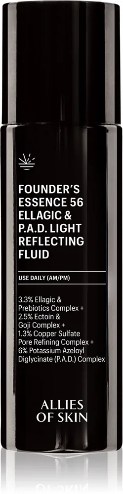 Allies of Skin Founder's Essence 56 Ellagic & P.A.D. Light Reflecting Fluid - Сияющая эссенция, 100 мл