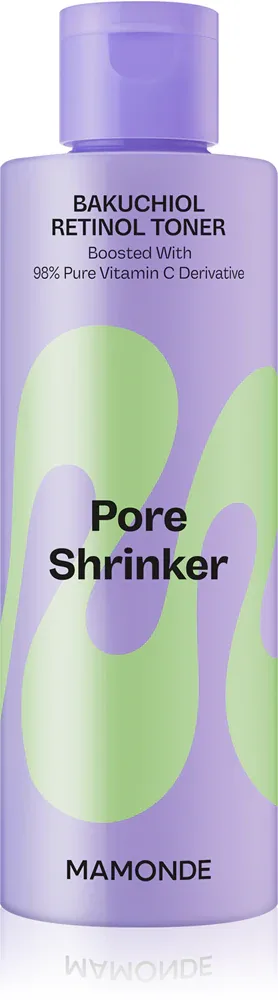 MAMONDE Pore Shrinker Bakuchiol Retinol Toner - Смягчающий тоник для лица сужает поры, 200 мл