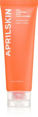 APRILSKIN Real Carrotene Acne Foam Cleanser - Пенка для глубокого очищения кожи с прыщами, 120 мл
