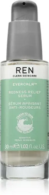 REN Evercalm Redness Relief Serum - сыворотка для лица, успокаивающая для чувствительной кожи, 30 мл