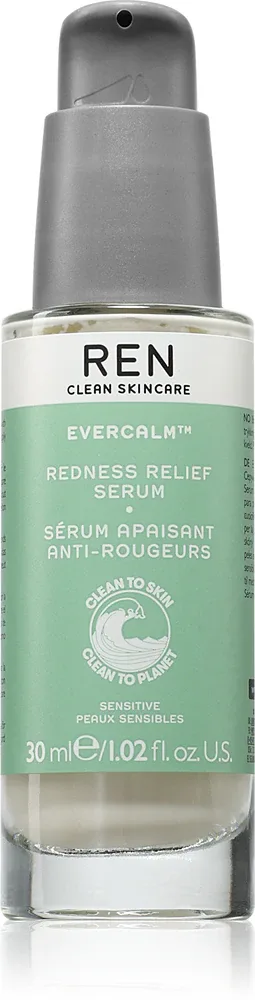 REN Evercalm Redness Relief Serum - сыворотка для лица, успокаивающая для чувствительной кожи, 30 мл