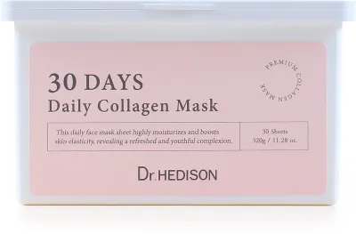 Dr. HEDISON 30 Days Daily Collagen Mask - Маска в тканевой пленке с коллагеном, 30 шт