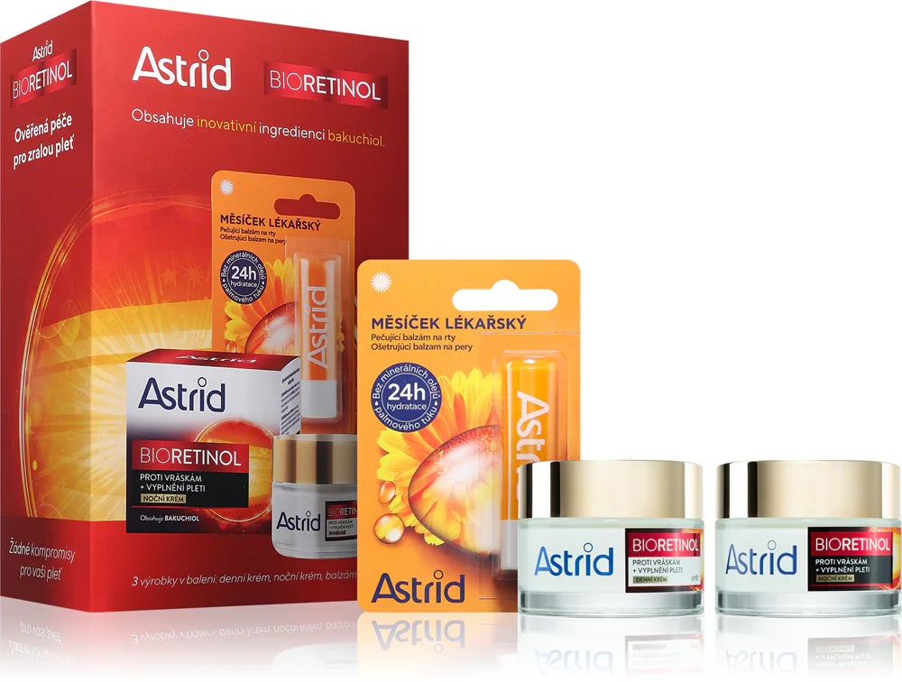 Astrid Bioretinol - Подарочный набор для идеальной кожи, 3 шт