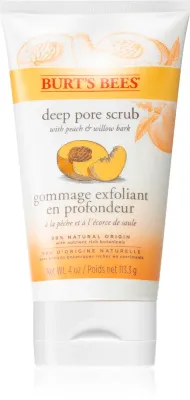 Скраб для лица Burt’s Bees Peach Willow Bark глубоко очищающий, для всех типов кожи, 113,3 г