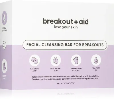 breakout + aid Facial Cleansing Bar - Мыло для проблемной кожи с салициловой кислотой