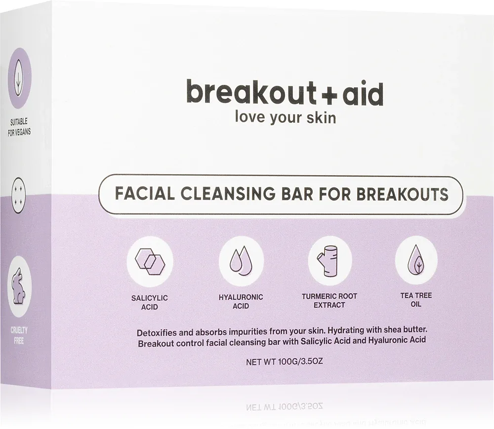 breakout + aid Facial Cleansing Bar - Мыло для проблемной кожи с салициловой кислотой