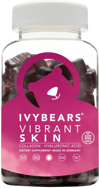 Ivy Bears Vibrant Skin - Медвежонки-желе, придающие коже сияющий вид, 60 шт