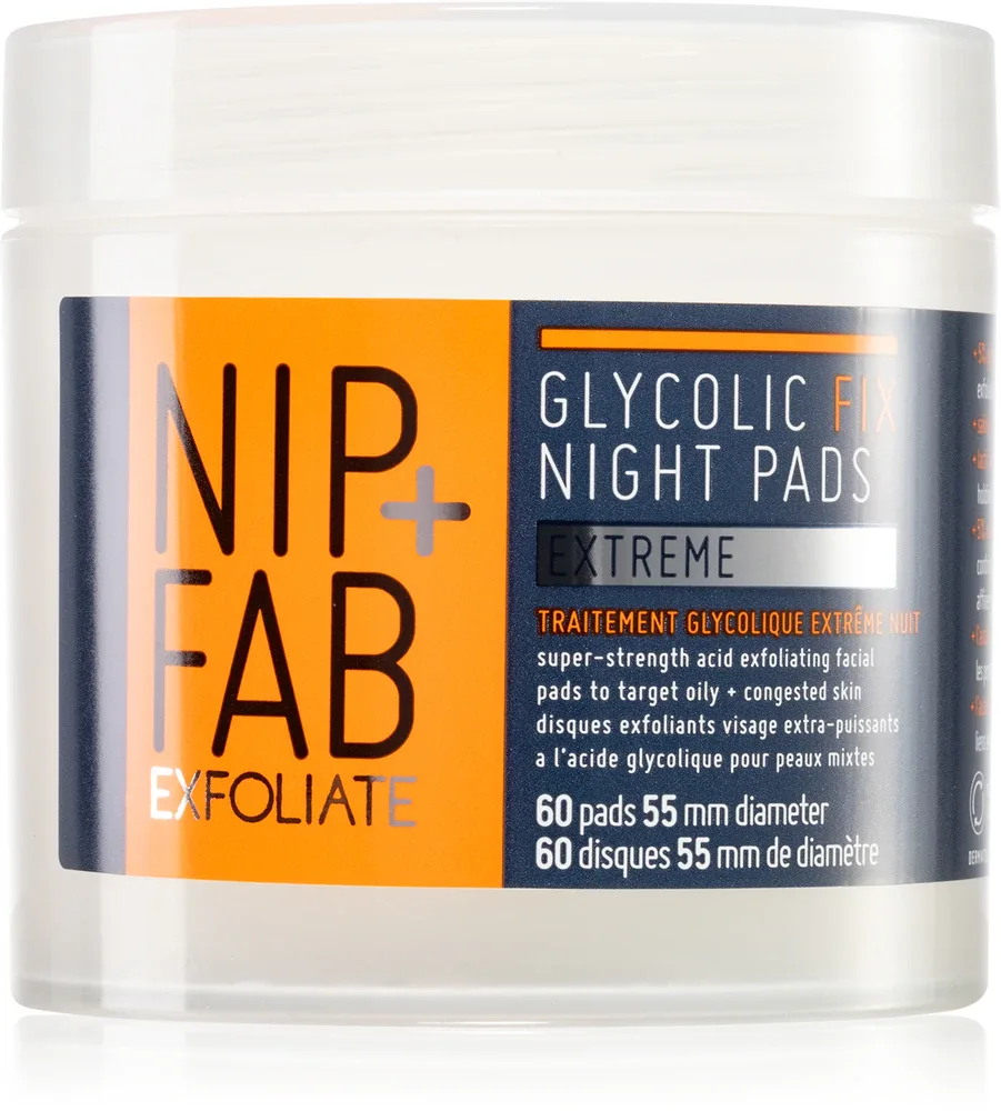 NIP+FAB Glycolic Fix Extreme - очищающие пластыри на ночь, 60 шт