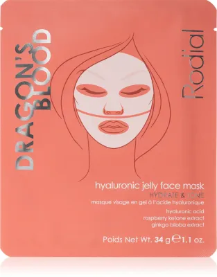 Rodial Dragon's Blood Hyaluronic Jelly Face Mask - Гидрогелевая маска с интенсивным действием с гиалуроновой кислотой, 34 г
