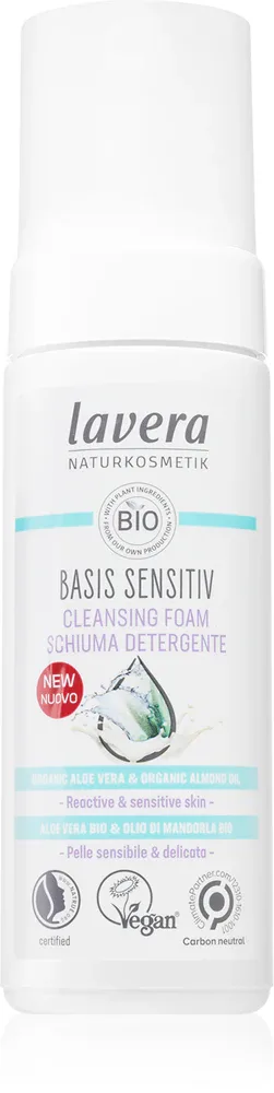 Lavera Basis Sensitiv - Нежная очищающая пенка для чувствительной кожи, 150 мл