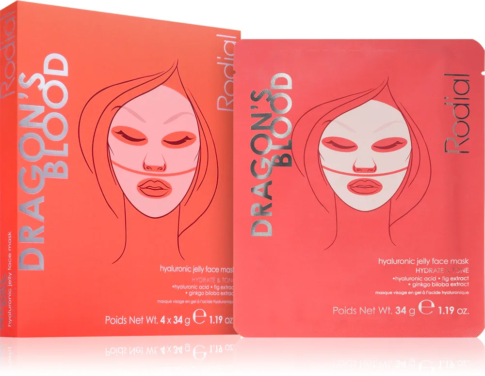 Rodial Dragon's Blood Hydrogel Jelly Face Mask - Гидрогелевая маска с интенсивным действием, 4 г