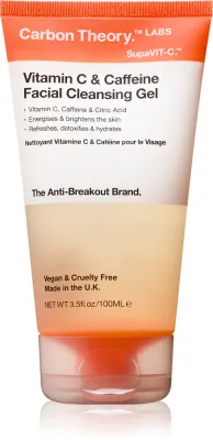 Carbon Theory Vitamin C & Caffeine - Очищающий гель с кофеином, 100 мл