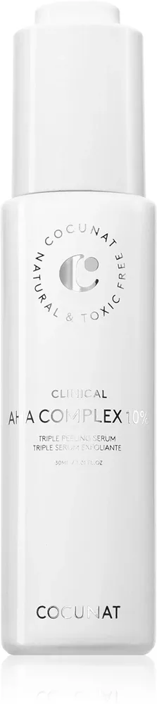 Cocunat Clinical AHA Complex 10% - Нежная сыворотка-пилинг на ночь против старения, 30 мл
