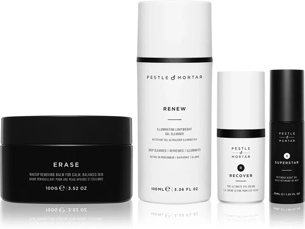 Pestle & Mortar Aging Skin Care Set - Подарочный набор для лица, 4 шт