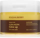 EQQUALBERRY Collagen Glow Up Gel Toner Pads - Тонизирующие патчи для лица с эффектом осветления, 60 шт — фото 1