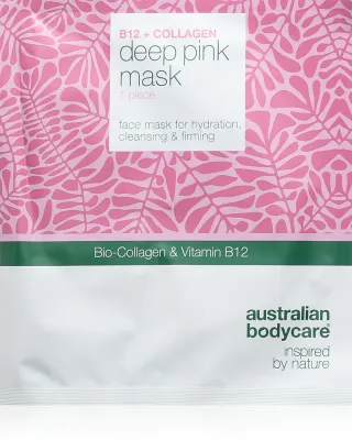 Маска для лица Australian Bodycare B12 + Collagen тканевая, увлажняющая, с коллагеном, 1 шт