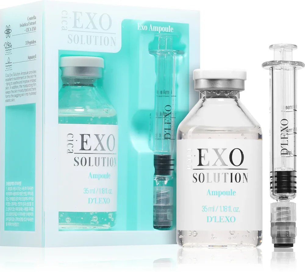 Dermaline D'LEXO Cica EXO Solution Ampoule - в контексте того, что это сыворотка для лица: увлажняющая и смягчающая сыворотка с антивозрастным действием, 35 мл