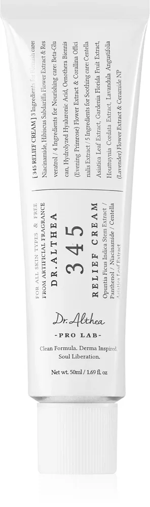 Dr. Althea 345 Relief Cream - Успокаивающий и питательный крем для чувствительной кожи, 50 мл