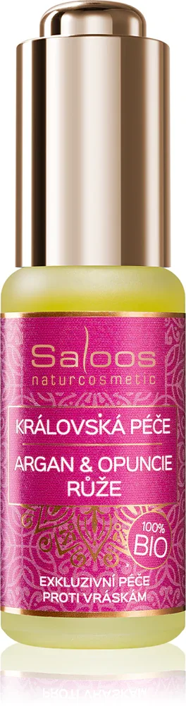 Saloos Bio King's Care Argan & Opuntia & Rose - Био масло арганы с антивозрастным действием, 20 мл
