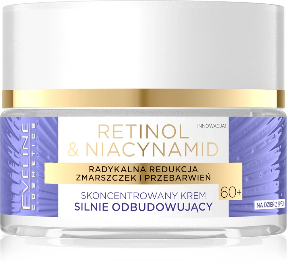 Eveline Cosmetics Retinol & Niacynamid - Восстанавливающий крем для лица на день 60+ SPF20, 50 мл