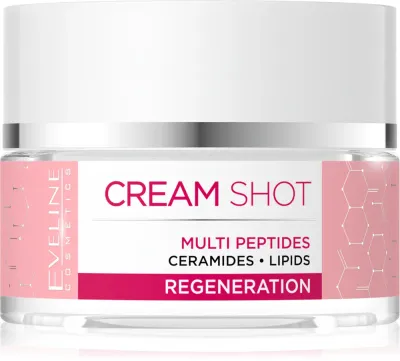 Eveline Cosmetics Cream Shot Multi Peptides - Крем для лица, регенерирующий против признаков старения, 50 мл