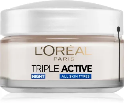 L’Oréal Paris Triple Active Night - Увлажняющий ночной крем для всех типов кожи, 50 мл