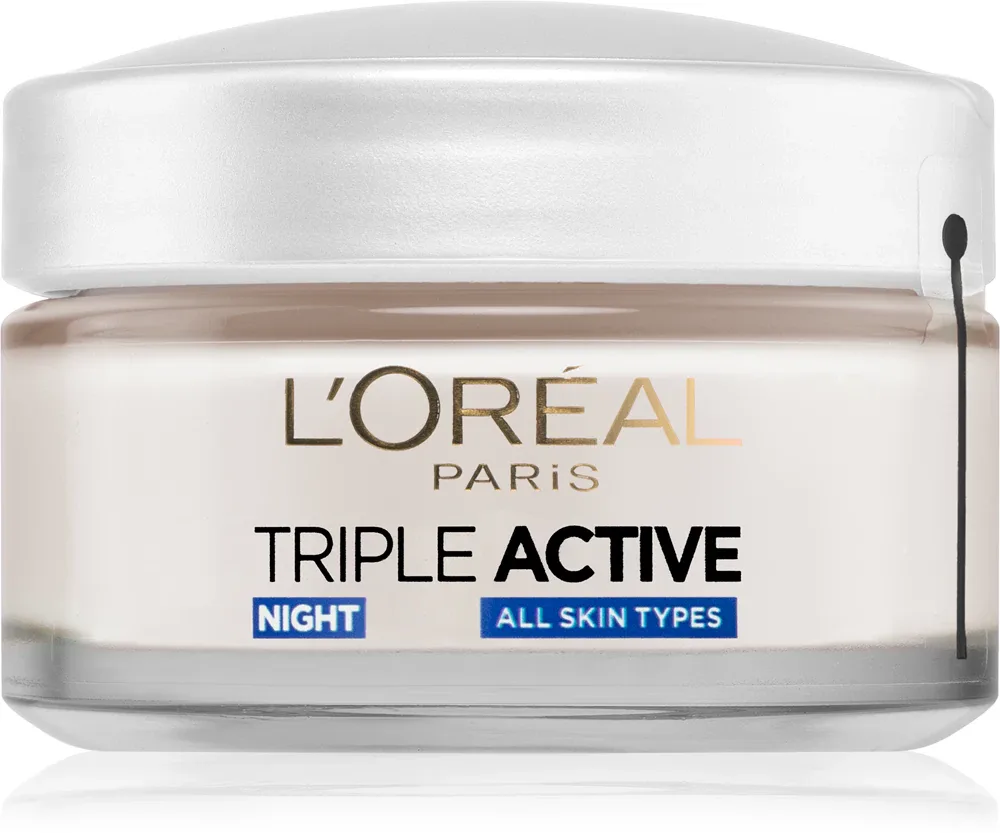 L’Oréal Paris Triple Active Night - Увлажняющий ночной крем для всех типов кожи, 50 мл