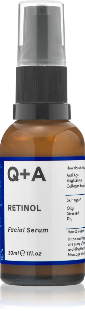 Q+A Retinol - сыворотка для лица с ретинолом, разглаживающая 0,2%, 30 мл