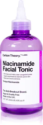 Carbon Theory Vaporeize Niacinamide Facial Tonic - Очищающий тоник с ниацинамидом, 250 мл