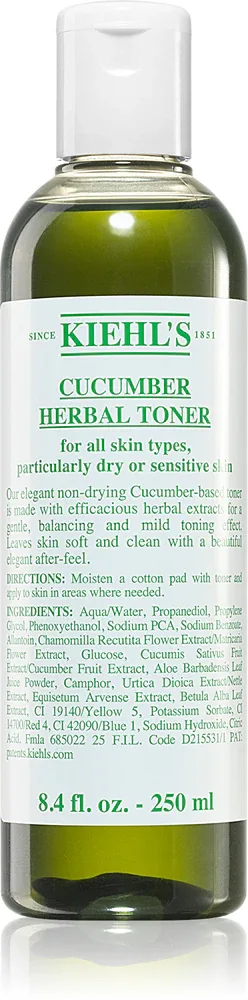 Kiehl's Cucumber Herbal Toner - Тоник для лица для сухой и чувствительной кожи, 250 мл