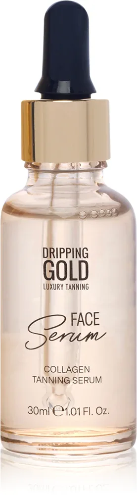 Dripping Gold Luxury Tanning Collagen Face Serum - Сыворотка для лица с коллагеном для автозагара, 30 мл