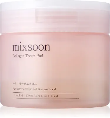 Тонер-пэды mixsoon Collagen с коллагеном и гиалуроновой кислотой, 110 шт