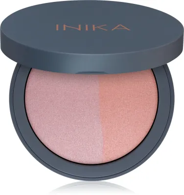 Румяна для лица INIKA Organic Blush Duo двойные, с лёгкой консистенцией, 6,5 г Pink Tickle