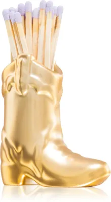 Держатель для спичек Paddywax Cowboy Boot Match Holder в форме ковбойского сапога, 25 г Gold Metallic