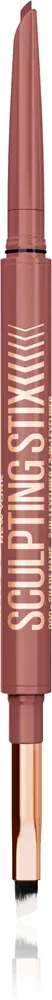 MAYBELLINE NEW YORK Sculpting Stix - Автоматический карандаш для век с кисточкой, 1 шт, оттенок 11 Rosy Sculpt