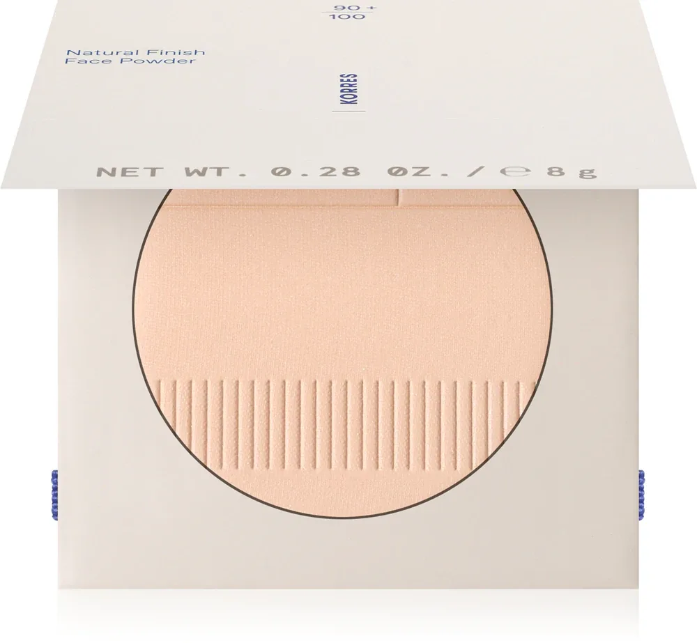 Пудра для лица Korres Natural Finish фиксирующая, матирующая, 8 г, оттенок 01 Light