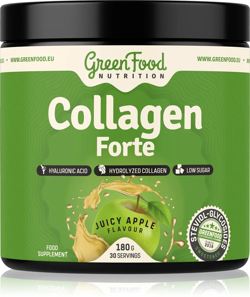 Коллаген GreenFood Nutrition Collagen Forte для суставов, кожи, волос и ногтей, вкус лимона, 180 г
