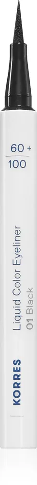 Korres Liquid Color Eyeliner - Водостойкий маркер для глаз, 1 мл, оттенок 01 Black