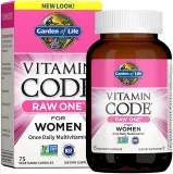 Мультивитамины для женщин Garden of Life RAW Vitamin Code One for Women с антиоксидантами, 75 капсул — фото 1