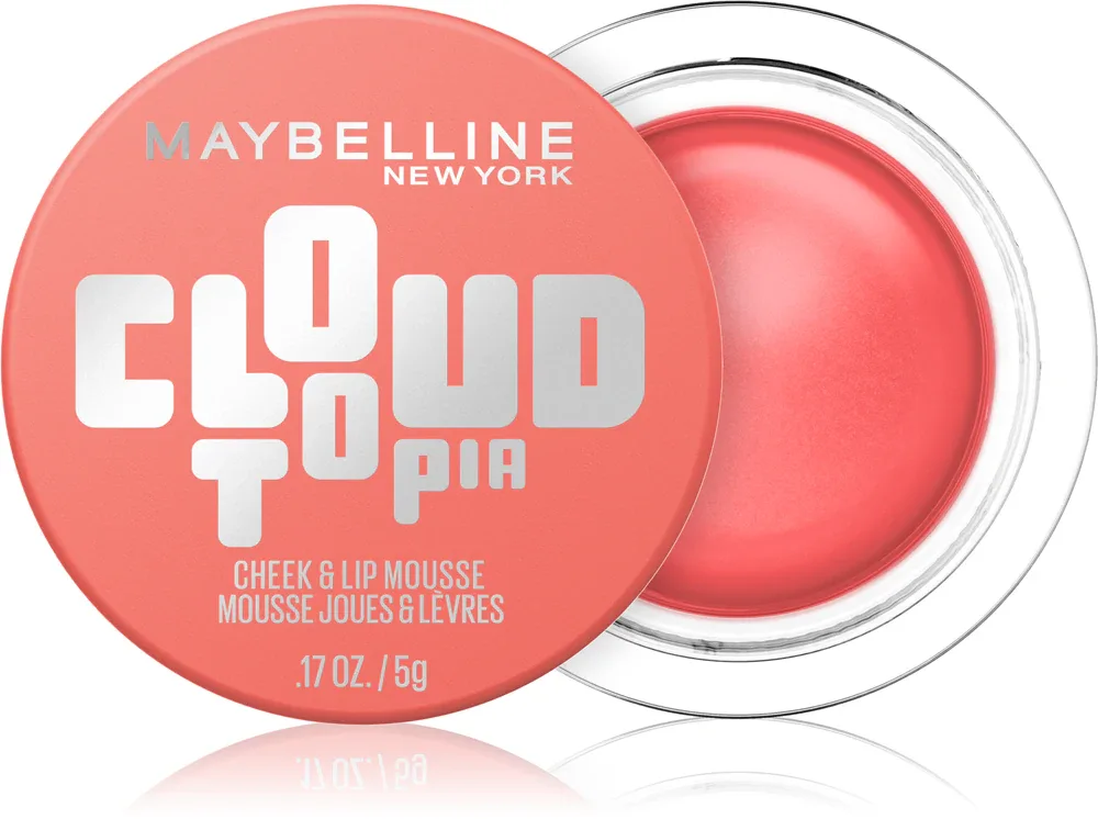MAYBELLINE NEW YORK CloudTopia - Румяна для лица Maybelline CloudTopia с лёгкой текстурой, для естественного румянца, 5 г, 5 г, оттенок 05 Coral Illusion