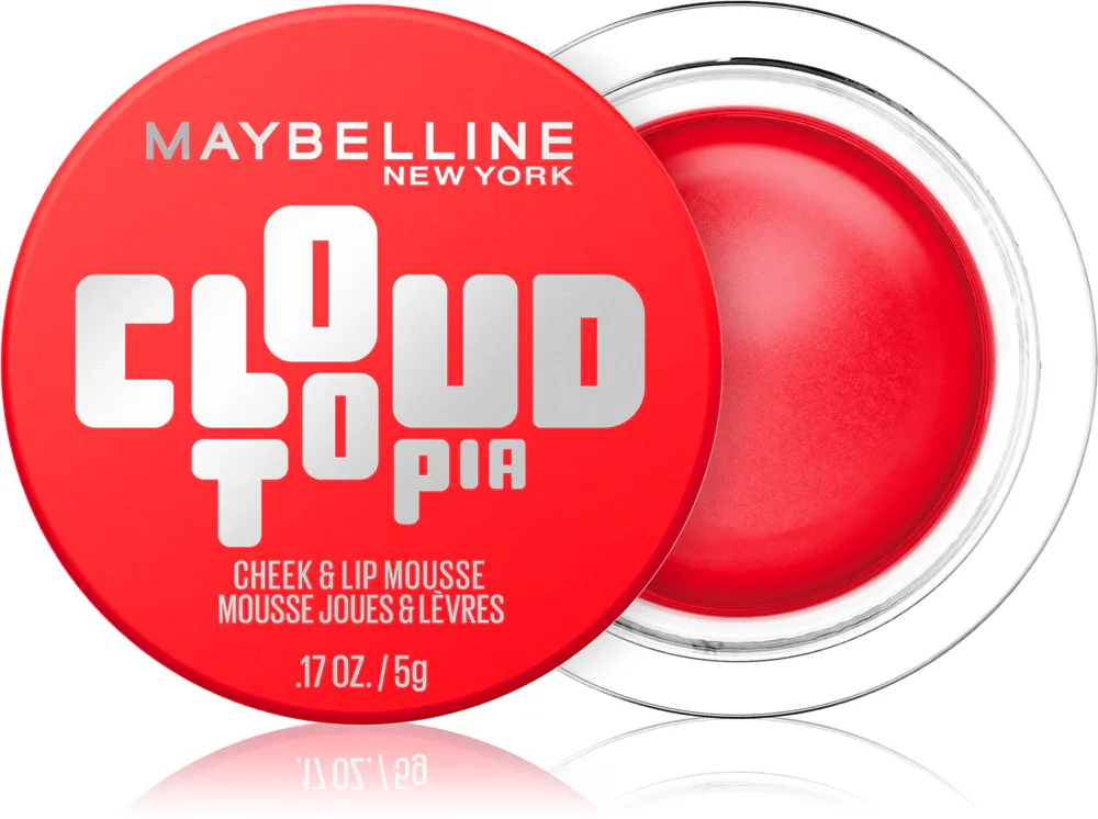 MAYBELLINE NEW YORK CloudTopia - Румяна для лица Maybelline CloudTopia с лёгкой текстурой, для естественного румянца, 5 г, 5 г, оттенок 03 Divine Crimson