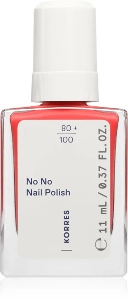 Лак для ногтей Korres No No Nail Polish ухаживающий, с миндальным маслом, 11 мл, оттенок 45 True Coral