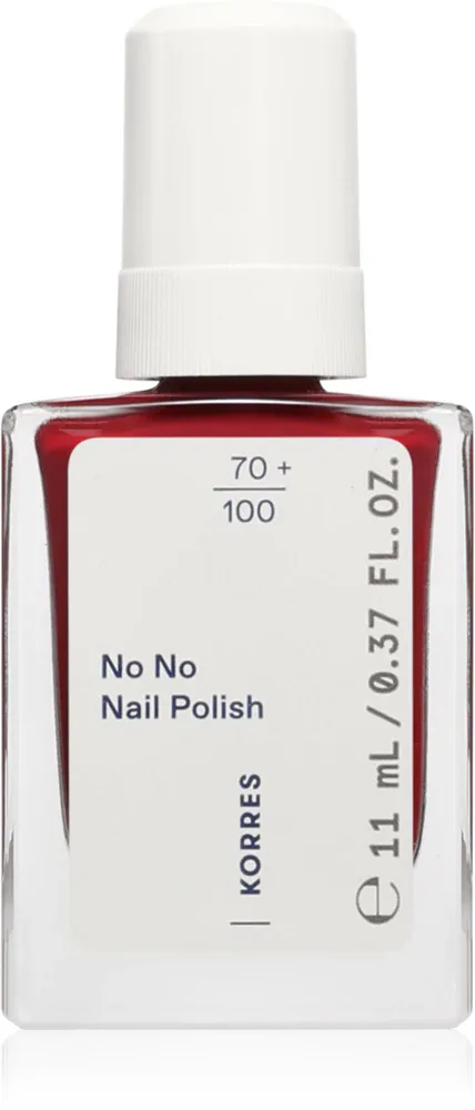 Лак для ногтей Korres No No Nail Polish ухаживающий, с миндальным маслом, 11 мл, оттенок 57 Wine Red