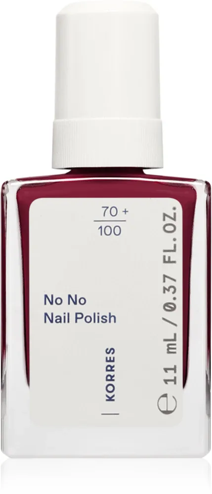 Лак для ногтей Korres No No Nail Polish ухаживающий, с миндальным маслом, 11 мл, оттенок 59 Burgundy Red