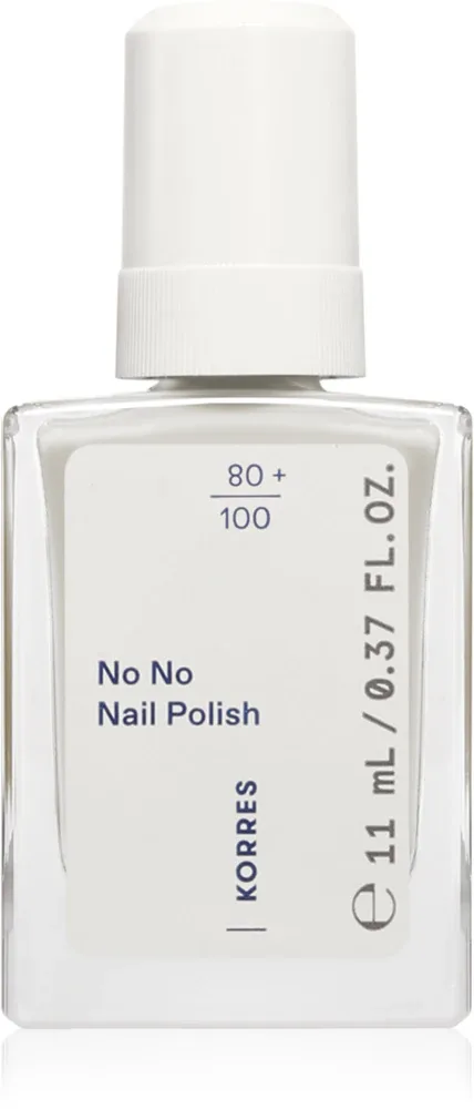 Лак для ногтей Korres No No Nail Polish ухаживающий, с миндальным маслом, 11 мл, оттенок 02 Milky White