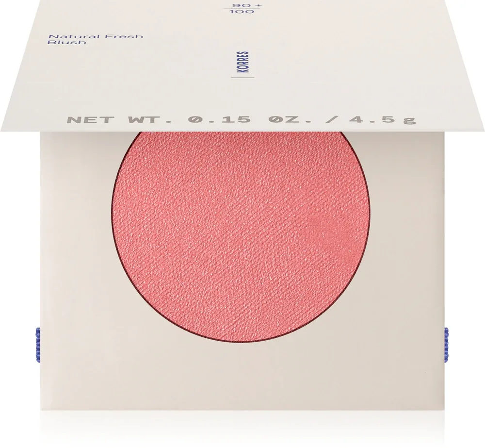 Korres Natural Fresh Blush - Румяна в компакте, 4.5 г, оттенок Pink Peony