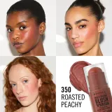 Rimmel Multi-Tasker Blush'N'brush - Румяна для щек в стике с кисточкой, 8 г, оттенок 350 Roasted Peach — фото 3